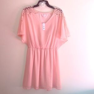 Charming Charlie’s crochet dolman dress small NWT